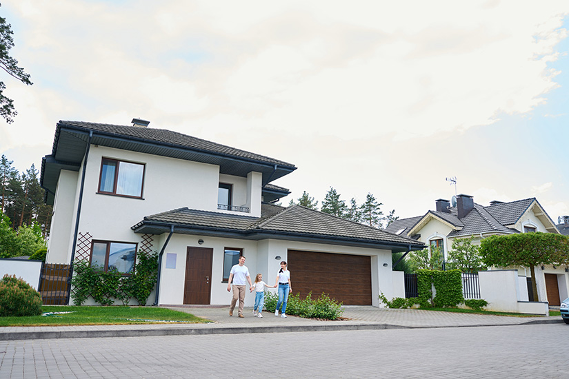 family-in rental family happy about the home they rented